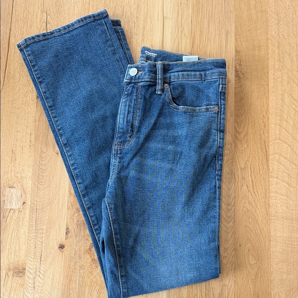 Old Navy Men's Straight Jeans in Deep Blue